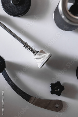 Close up of ceramic burr