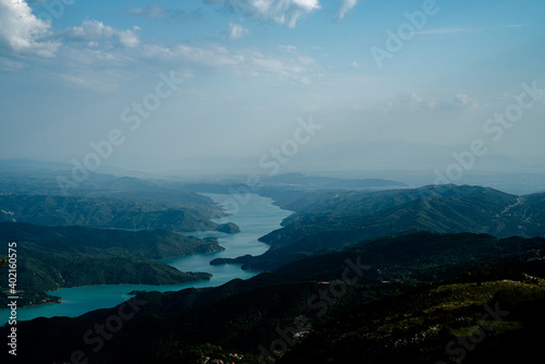 Tzoumetka, Epirus, Greece - March 29, 2018: View to Tzoumerka