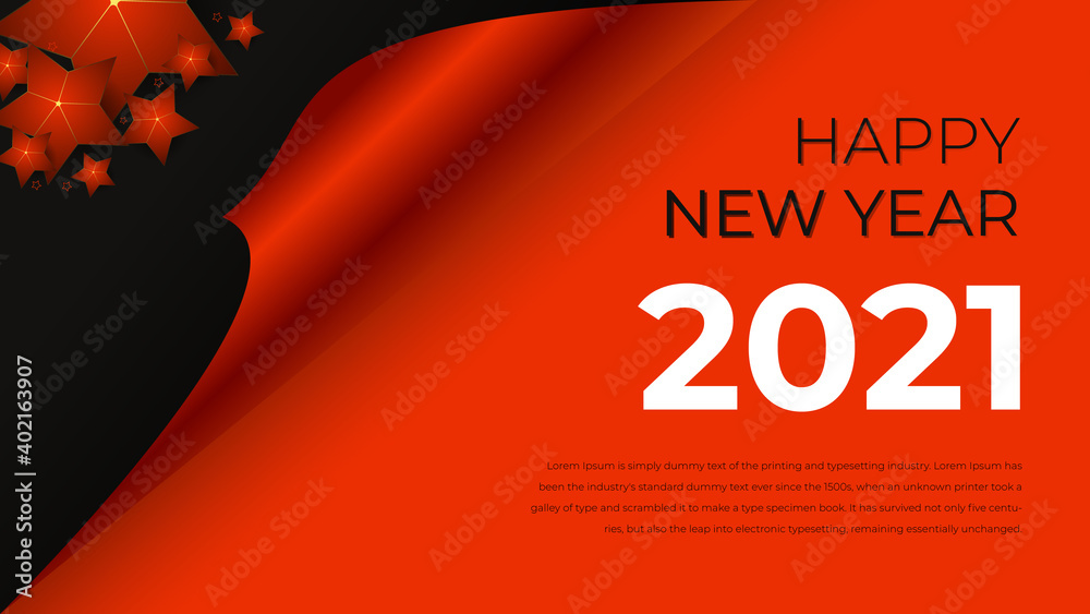2021 Red new year card design, 2021 happy new year card design, new year background 2021 Red new year card design, 2021 happy new year card design, new year background
