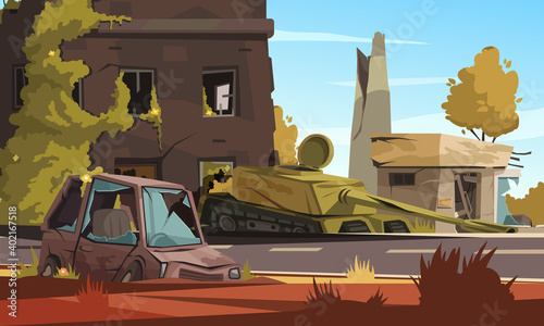 City Destroy In War Zone