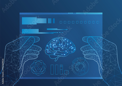 Carta da parati Doctor Online Using Digital Monitor Working In Hospital Medicine And Modern Tech