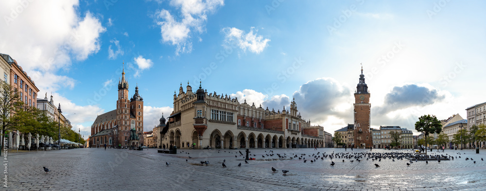 Obraz na płótnie Kraków Main Square Panorama w salonie
