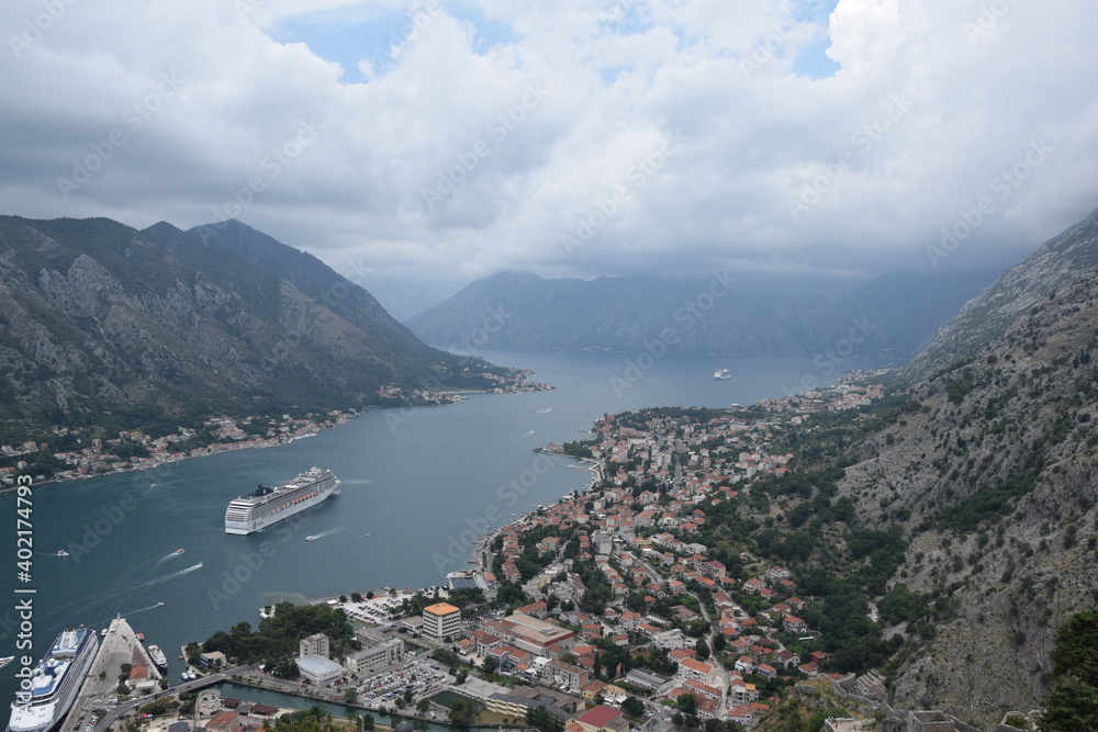 The bay of Kotor in Montenegro The bay of Kotor in Montenegro