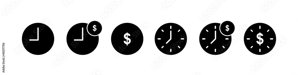 Time is money icon. Business and finance management icon .Time is money , business and finance . Vector illustration Time is money icon. Business and finance management icon .Time is money , business and finance . Vector illustration