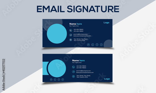 Corporate professional unique modern cool personal Email signature template