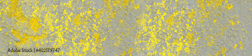 Rusty old painted yellow-gray metal background.