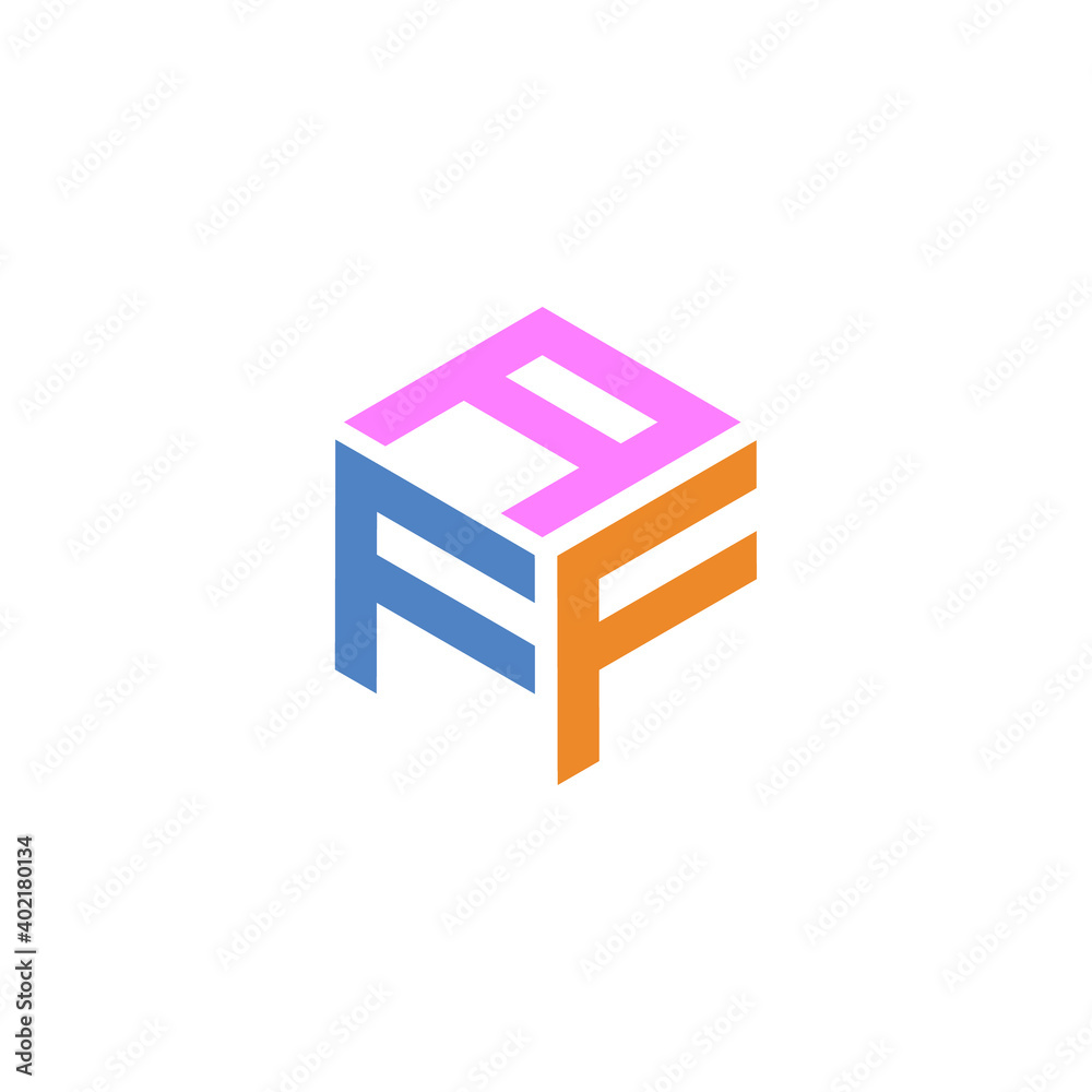 Initial letter of the AFF. Hexagon logo with three letters Initial letter of the AFF. Hexagon logo with three letters