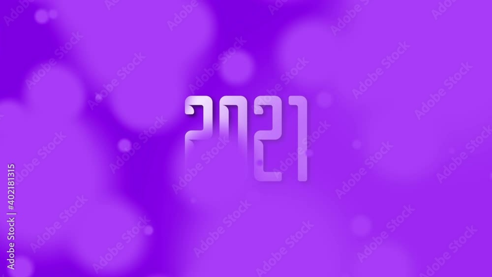Happy New Year. Symbol from number 2021 on a Purple background Happy New Year. Symbol from number 2021 on a Purple background