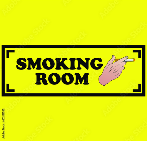 sign symbol graphic vector smoking room