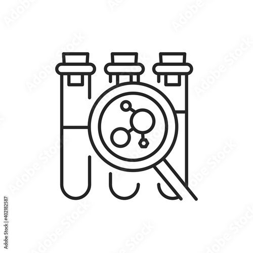 Measuring hormone levels color line icon. Pictogram for web page, mobile app, promo.