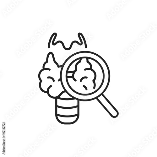 Examination thyroid gland color line icon. Pictogram for web page, mobile app, promo.