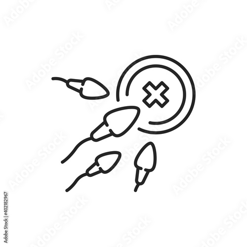 Infertility color line icon. Pictogram for web page, mobile app, promo.