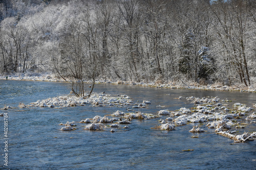 Winter landscape along the South Holston River photo