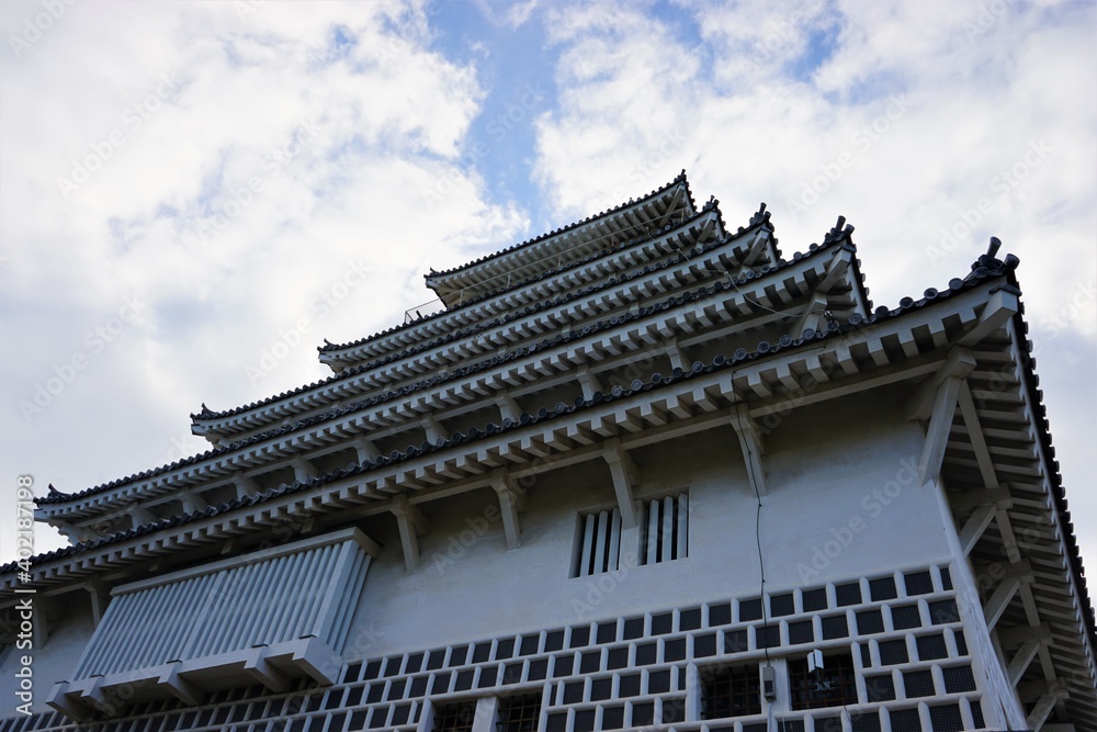 Shimabara castle in Shimabara, Nagasaki prefecture, Japan - 島原城 長崎 日本	