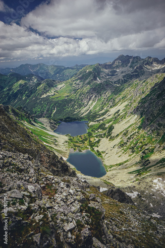 Fototapeta Naklejka Na Ścianę i Meble -  Hiking trails in High Tatras, Slovakia in early summer