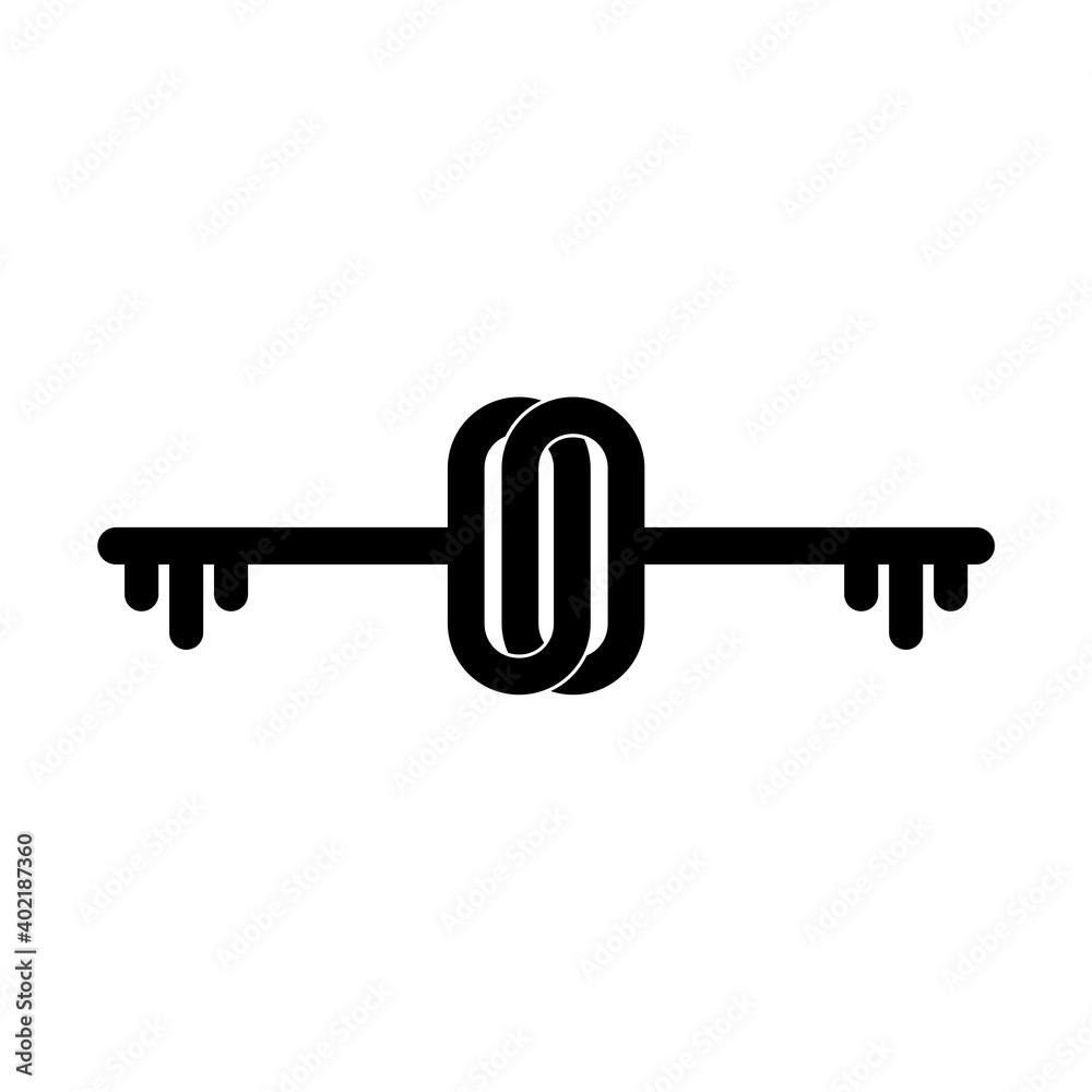 Old key icon isolated on white background. Simple vector logo Old key icon isolated on white background. Simple vector logo