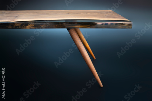 Modern handmade epoxy resin table