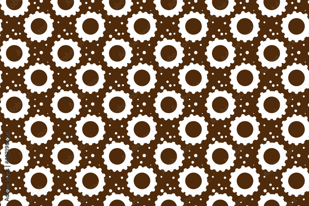Brown background with silhouettes of white gingerbread Brown background with silhouettes of white gingerbread