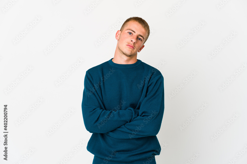 Young caucasian handsome man who is bored, fatigued and need a relax day. Young caucasian handsome man who is bored, fatigued and need a relax day.