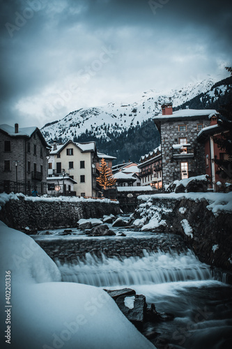 view on the river of ponte di legno