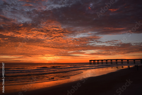 Orange Spectrum Sky at the St Augustine Beach Pier