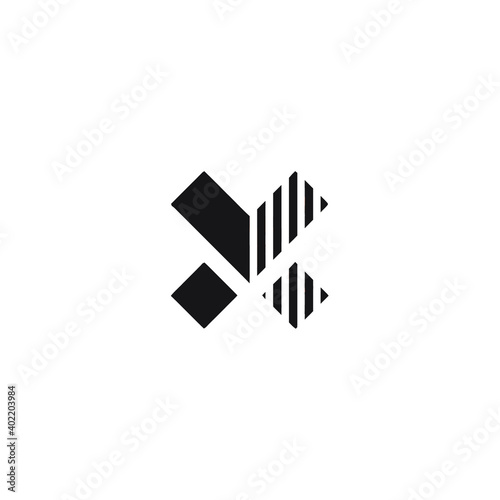 x letter simple for logo company. a modern vector design