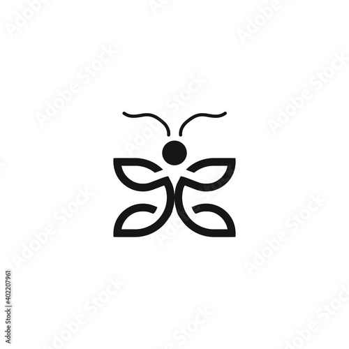 butterfly illustration for logo company. a modern vector design