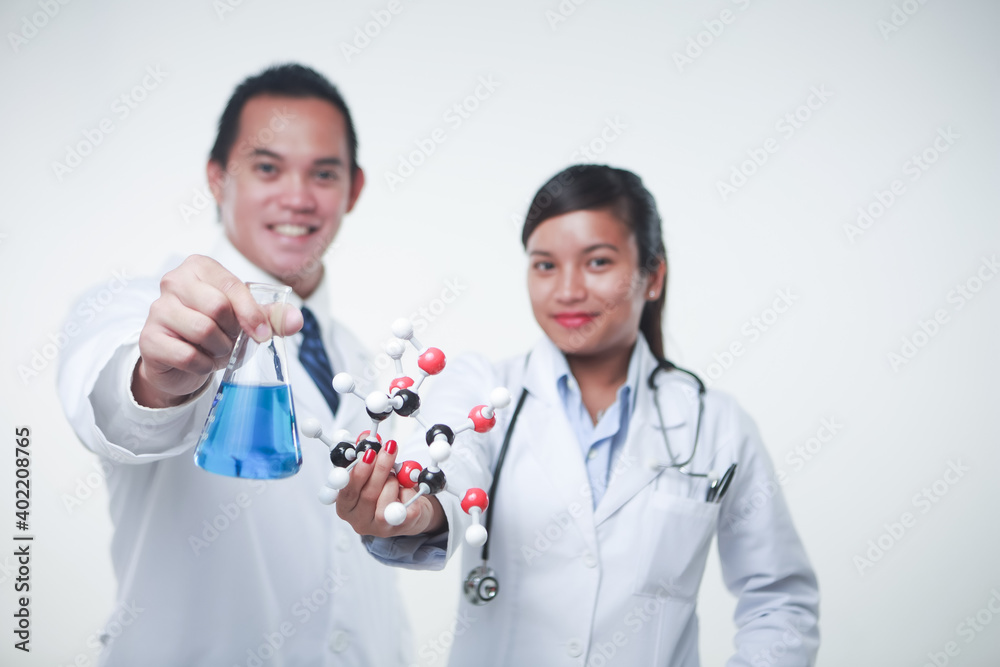 Fototapeta premium Doctor and chemist working together