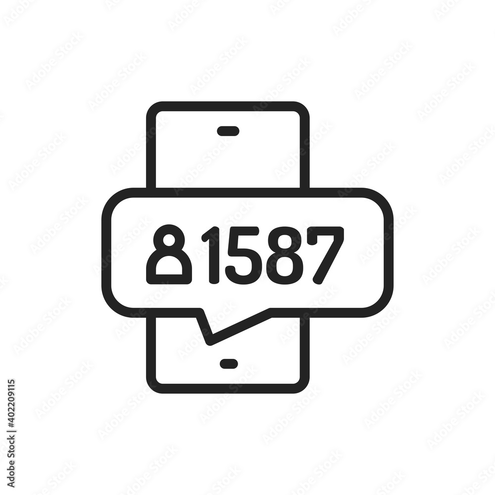Mass following line black icon. SMM promotion. Mass following line black icon. SMM promotion.