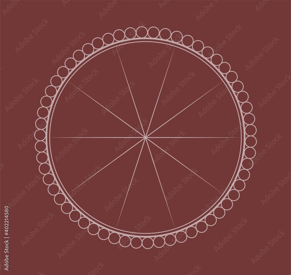 Round frame with decorative elements. Vector illustration. Round frame with decorative elements. Vector illustration.