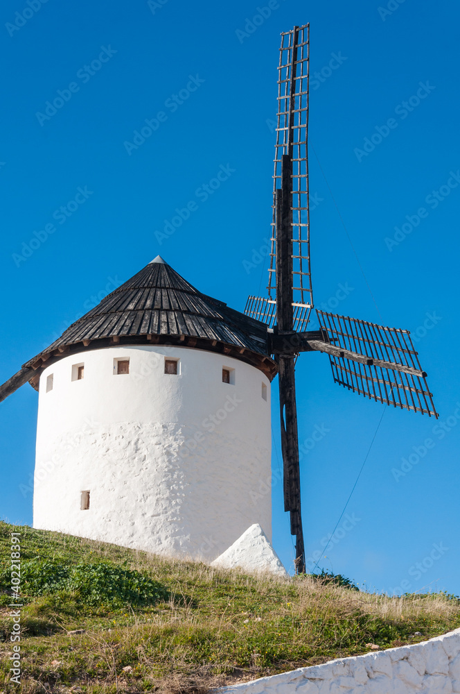 Campo de Criptana, old windmill for grain. Castile La Mancha, Spain