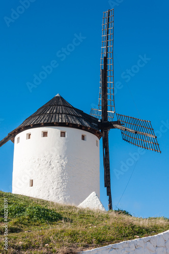 Campo de Criptana  old windmill for grain. Castile La Mancha  Spain