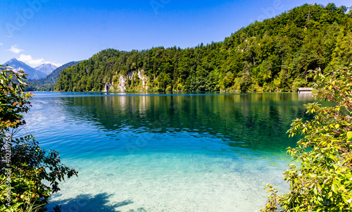 Alpsee mit klarem Wasser, Bayern Deutschland