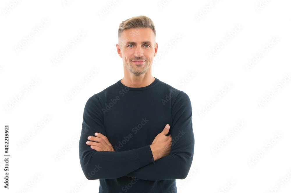 good looking guy isolated on white. male fashion style. mens beauty. mature handsome man with hairstyle. hairdresser concept. confident businessman wearing casual. confidence good looking guy isolated on white. male fashion style. mens beauty. mature handsome man with hairstyle. hairdresser concept. confident businessman wearing casual. confidence