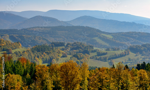 autumn in Jesniky  Jeseniky  northern Moravia  Czechia