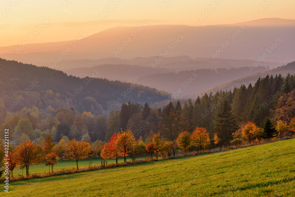 autumn in Jesniky, Jeseniky, northern Moravia, Czechia