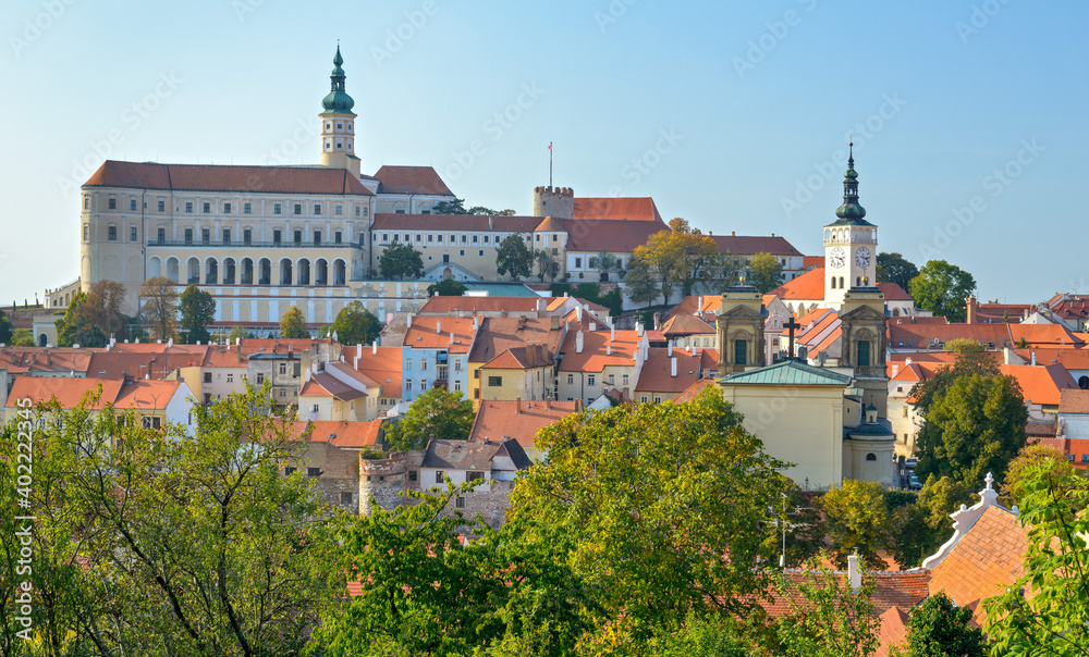 town of Mikulov, South Moravia, Czechia