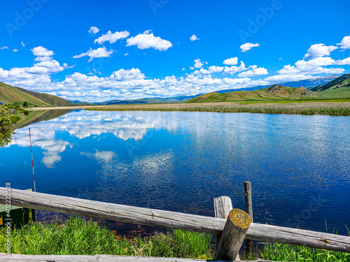 lake and mountains