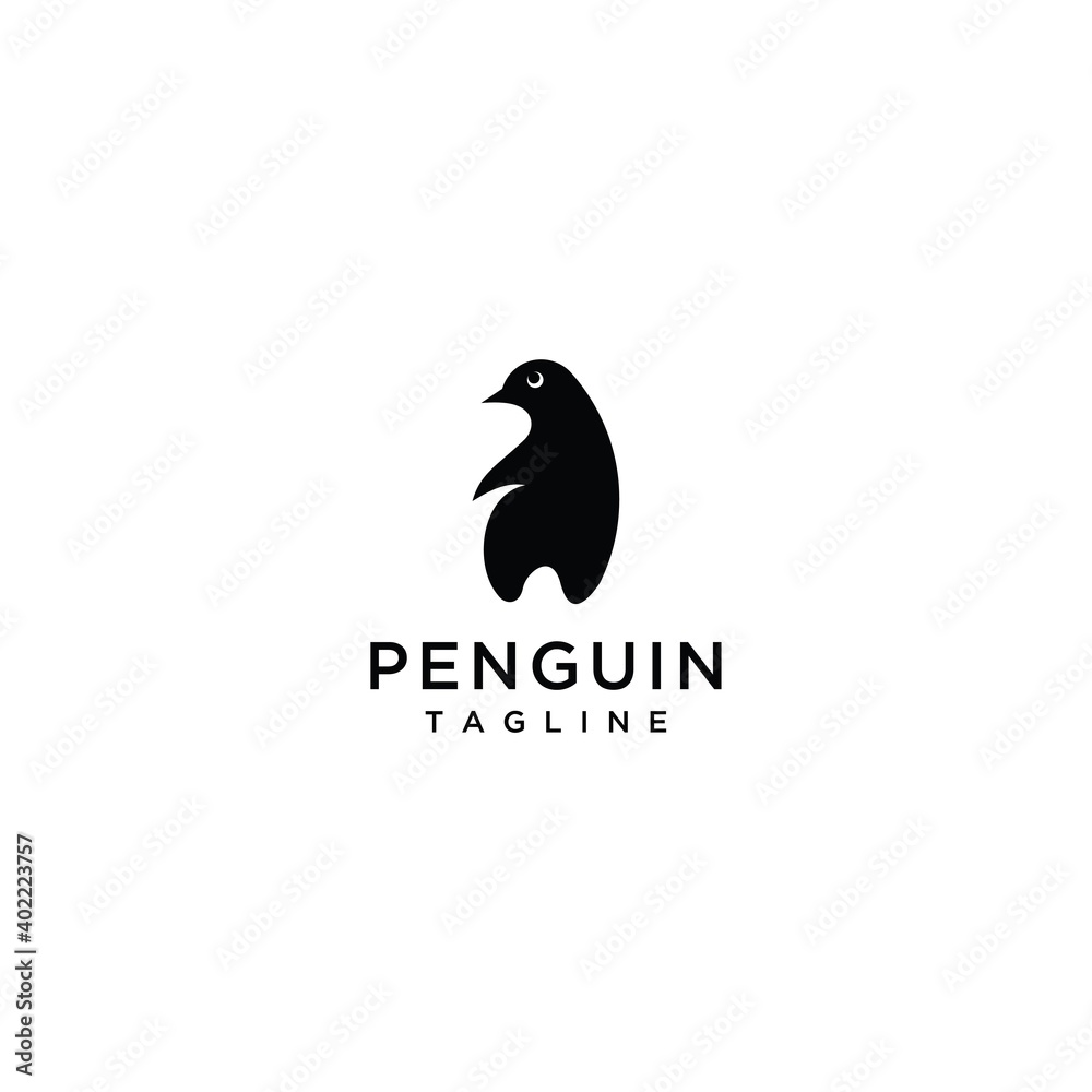 Fototapeta premium Penguin animal logo vector design