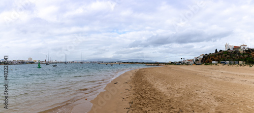 the Arade River and Ferragudo village on the Algarve coast photo