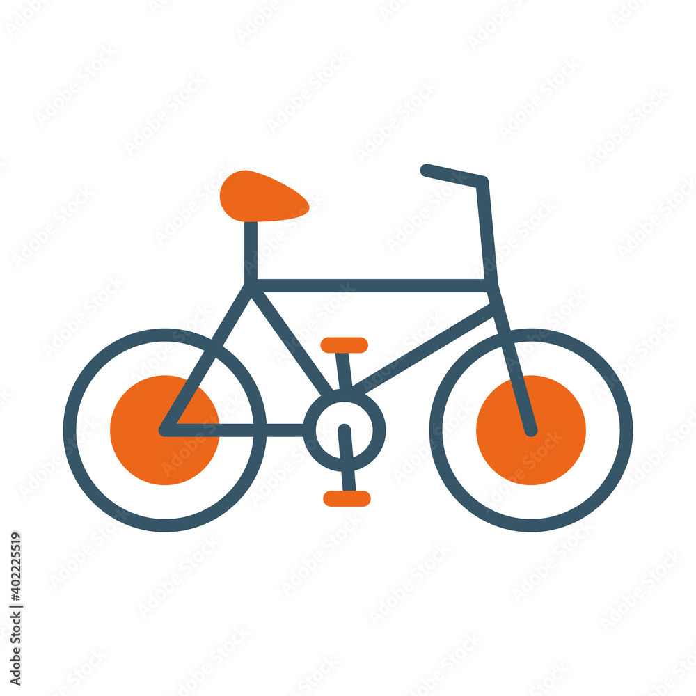 bicycle icon image, line style bicycle icon image, line style