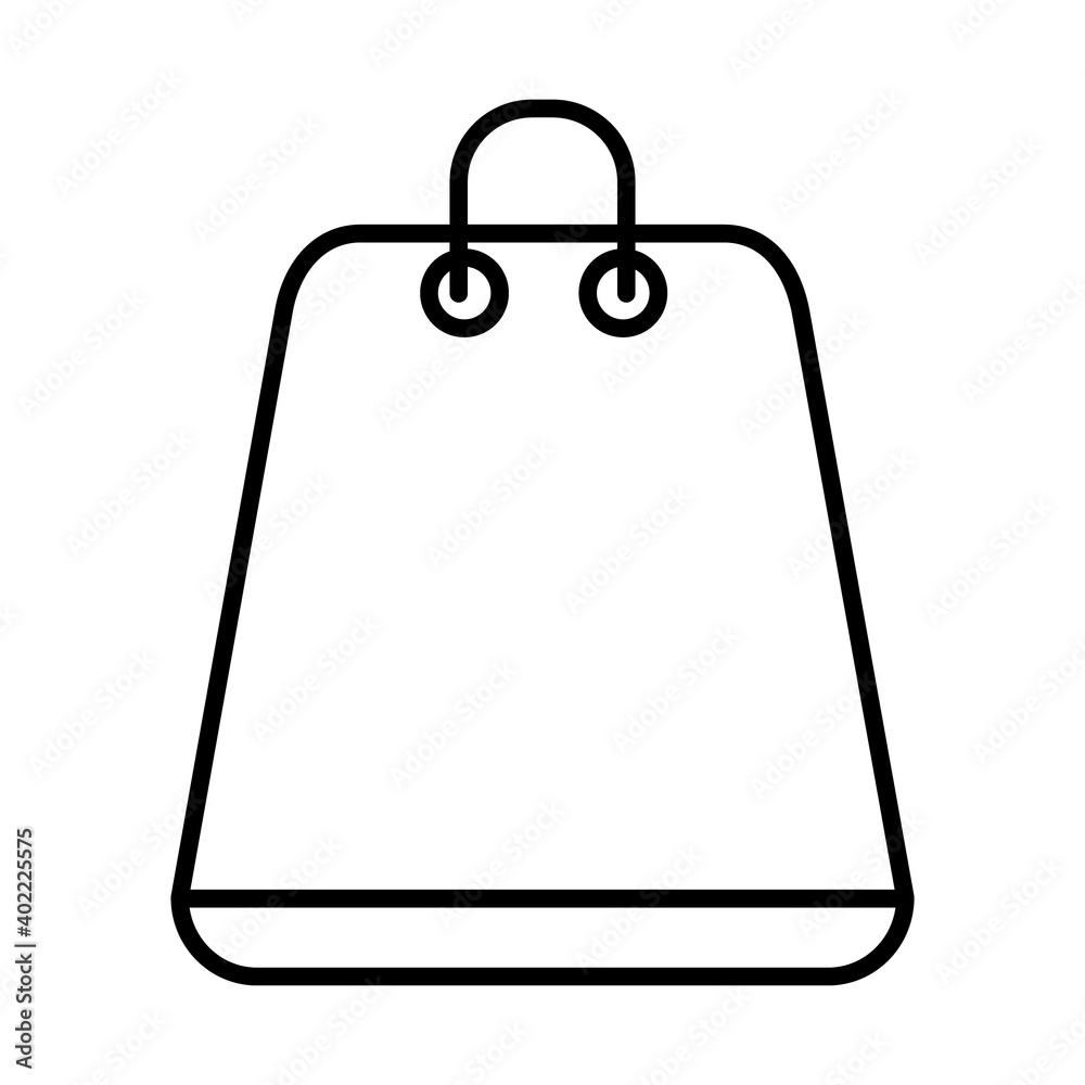 shopping bag icon, line style shopping bag icon, line style