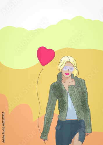Love balloon girl (ID: 402227337)