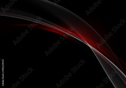 Abstract background waves. Black, red and grey abstract background for wallpaper oder business card