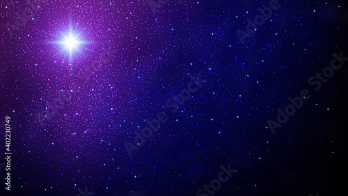 Night sky with shining stars. Vector background