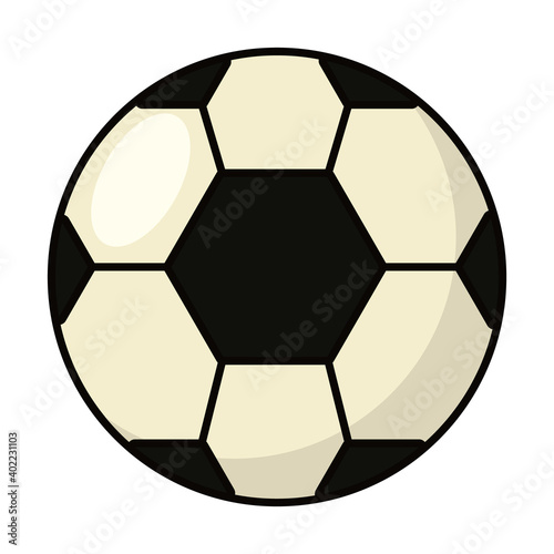 soccer ball icon, line and fill style