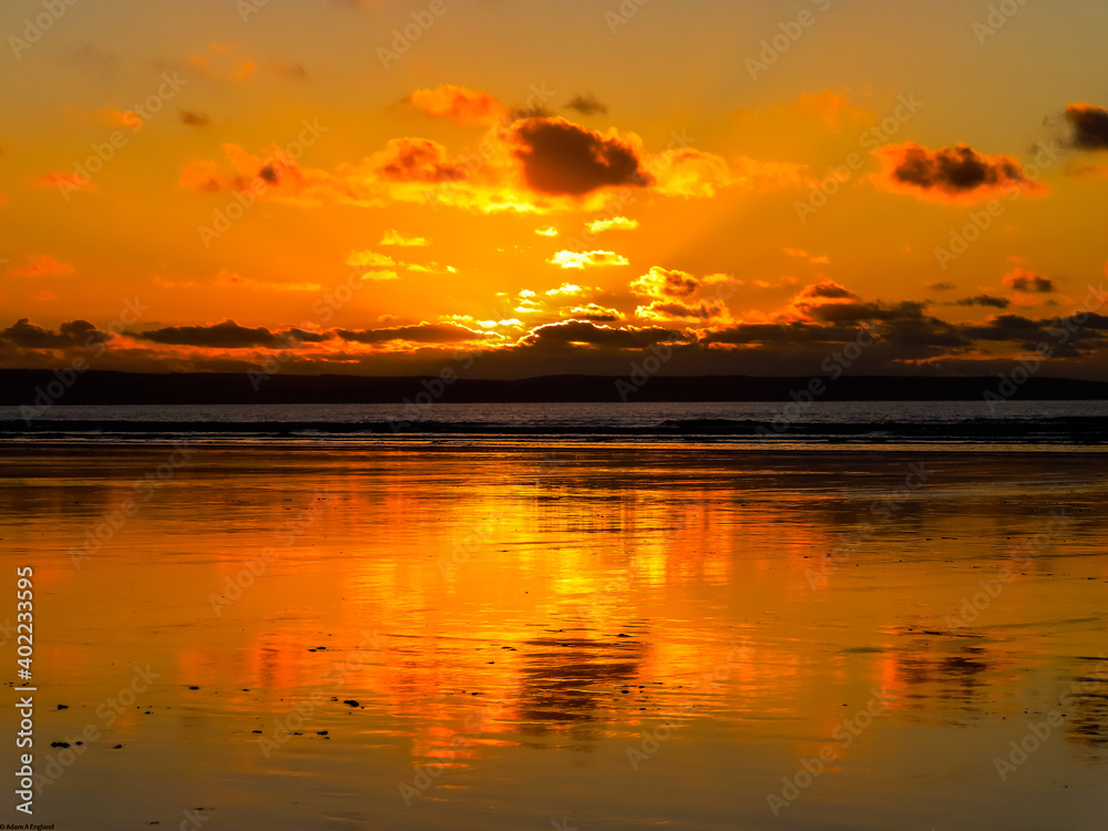 Sunset at Saunton Sands Devon, United Kingdom