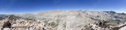 Panorama From The Socialite Peak Looking Across Evolution Valley