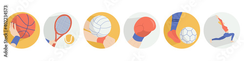 Instagram Sport Highlight Icon Set. Cover Icons for Saved Stories. Sport Icons Vector Illustration On White Background 