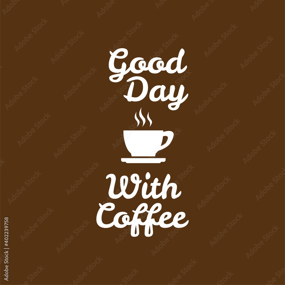 Typography vector graphic of coffee typography, coffee template